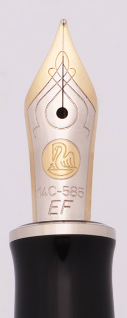 Pelikan M405 Fountain Pen - Black w Palladium Plated Trim, 14c